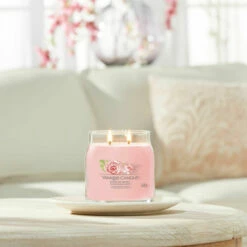 Yankee Candle Fresh Cut Roses Signature Medium Jar Candle - Long-Lasting Fragrance for Home -Campus Gifts Sales yankee candle 1630660e fresh cut roses signature medium jar candle lifestyle 1