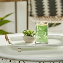 Yankee Candle Vanilla Lime Signature Large Tumbler Candle | Long-Lasting Fragrance | Premium Home Scent -Campus Gifts Sales yankee candle 1630721e vanilla lime signature large tumbler candle lifestyle 2