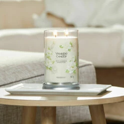 Yankee Candle White Gardenia Signature Large Tumbler Candle | Long-Lasting Fragrance | Home Decor -Campus Gifts Sales yankee candle 1630723e white gardenia signature large tumbler candle lifestyle 1
