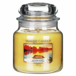 Yankee Candle Autumn Sunset Medium Jar Candle - Warm Seasonal Aroma