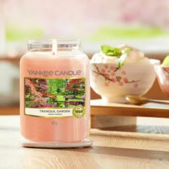 Yankee Candle Tranquil Garden Large Jar Candle - Long-Lasting Fragrance for Home & Relaxation -Campus Gifts Sales yankee candle 1632323e tranquil garden large jar candle lifestyle