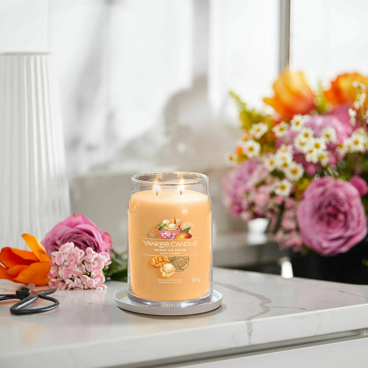 Yankee Candle Mango Ice Cream Signature Large Jar Candle | Long-Lasting Fragrance | Home Decor 6 Yankee Candle Mango Ice Cream Signature Large Jar Candle | Long-Lasting Fragrance | Home Decor - Image 4
