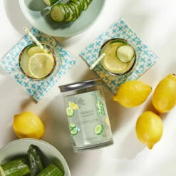 Yankee Candle Cucumber Mint Cooler Signature Large Tumbler Candle | Fresh & Relaxing Aroma -Campus Gifts Sales yankee candle 1728873e cucumber mint cooler signature large tumbler candle lifestyle 2