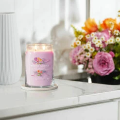 Yankee Candle Hand Tied Blooms Signature Large Jar Candle - Long-Lasting Fragrance for Home Decor -Campus Gifts Sales yankee candle 1734800e hand tied blooms signature large jar candle lifestyle 4