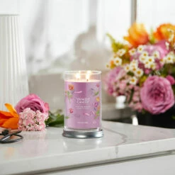 Yankee Candle Hand Tied Blooms Signature Large Tumbler Candle - Long-Lasting Fragrance, 623g -Campus Gifts Sales yankee candle 1734809e hand tied blooms signature large tumbler candle lifestyle 2