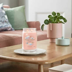 Yankee Candle Watercolour Skies Signature Large Jar Candle | Long-Lasting Fragrance | Home Décor -Campus Gifts Sales yankee candle 1734816e watercolour skies signature large jar candle lifestyle 2