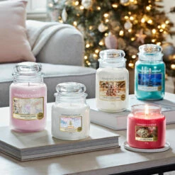 Yankee Candle Peppermint Pinwheels Medium Jar Candle | Festive Mint Fragrance | Long-Lasting Scent -Campus Gifts Sales yankee candle christmas 22 group shot 1 1 3