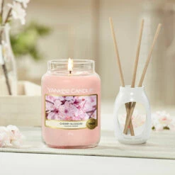 Yankee Candle Cherry Blossom Large Jar Candle | Long-Lasting Fragrance for Home | Premium Quality -Campus Gifts Sales yankee candle large jar cherry blossom lifestyle
