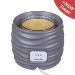 Yankee Candle Noah Grey Scenterpiece Easy MeltCup Warmer with Timer - Premium Fragrance Accessory -Campus Gifts Sales yankee candle scenterpiece with timer noah grey 1521327 1