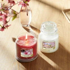 Yankee Candle Sweet Plum Sake Medium Jar Candle | Long-Lasting Fragrance | Premium Soy Wax -Campus Gifts Sales yankee candle ss22 q2 medium jars 2