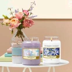 Yankee Candle Midnight Jasmine Large Jar Candle - Long-Lasting Aromatic Home Fragrance -Campus Gifts Sales yankee candle sweet nothings midnight jasmine lifestyle 1